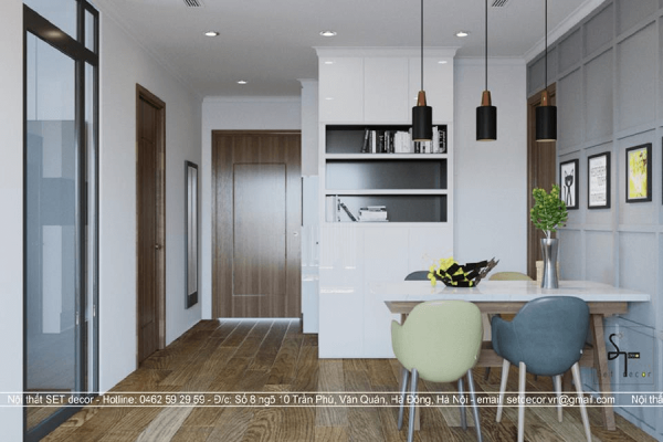 7+ Mẫu Thiết kế nội thất phòng khách liền bếp đẹp hiện đại và tiện nghi 2017