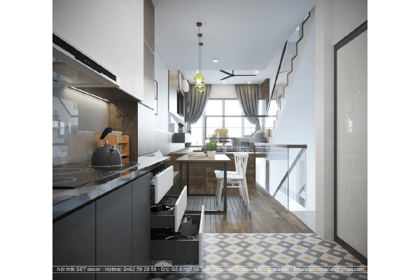 5 Bí quyết thiết kế nội thất phòng bếp nhà ống “ Siêu” tiện nghi và sang trọng